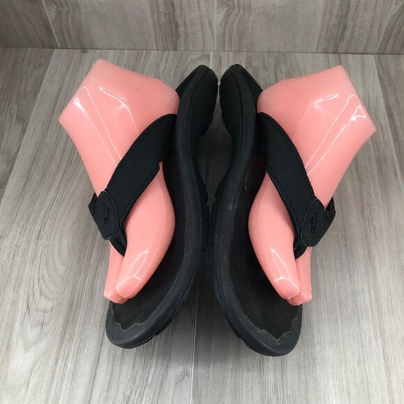 Olukai Flip Flops Mens EU 42 Ohana Black Slip On Thong Sandals - Picture 5 of 12